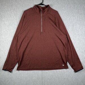 VRST Pullover Mens Size 2XL Rum Raisin Heather Run Warm 1/2 Zip Running Top NWT